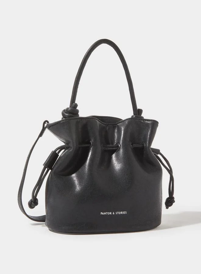 ستايلي Black Drawstring Mini Handbag