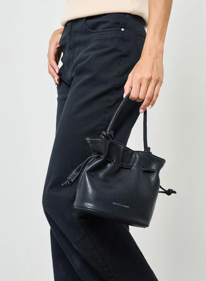 ستايلي Black Drawstring Mini Handbag