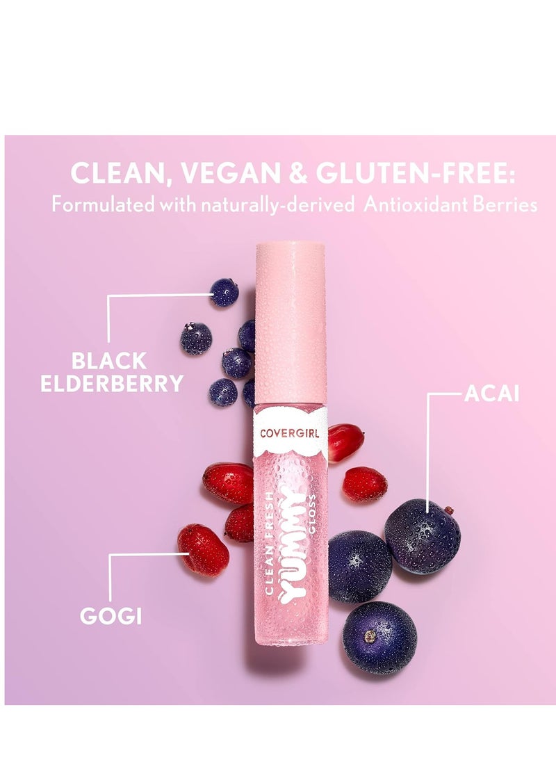CoverGirl COVERGIRL Clean Fresh Yummy Gloss – Lip Gloss, Sheer, Natural Scents, Vegan Formula - Havana Good Time  - Image 3