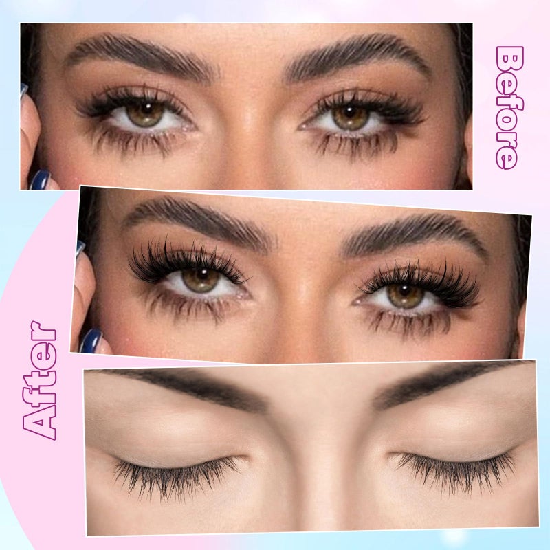 zanlufly Lash Clusters Wispy Eyelash Clusters Natural CC-Curly Cluster Lashes zanlufly Wispy Individual Lashes 180Pcs Eyelash Extension 10 12 14MM DIY Lash Extension - Image 4