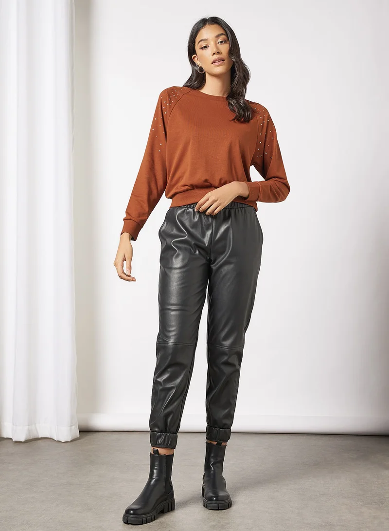 Jacqueline de Yong Rhinestone Sweatshirt