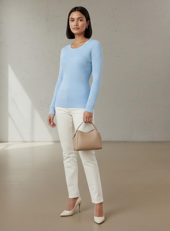 2Xtremz Slim Fit Textured Round Neck Tricot Sweater - Image 2