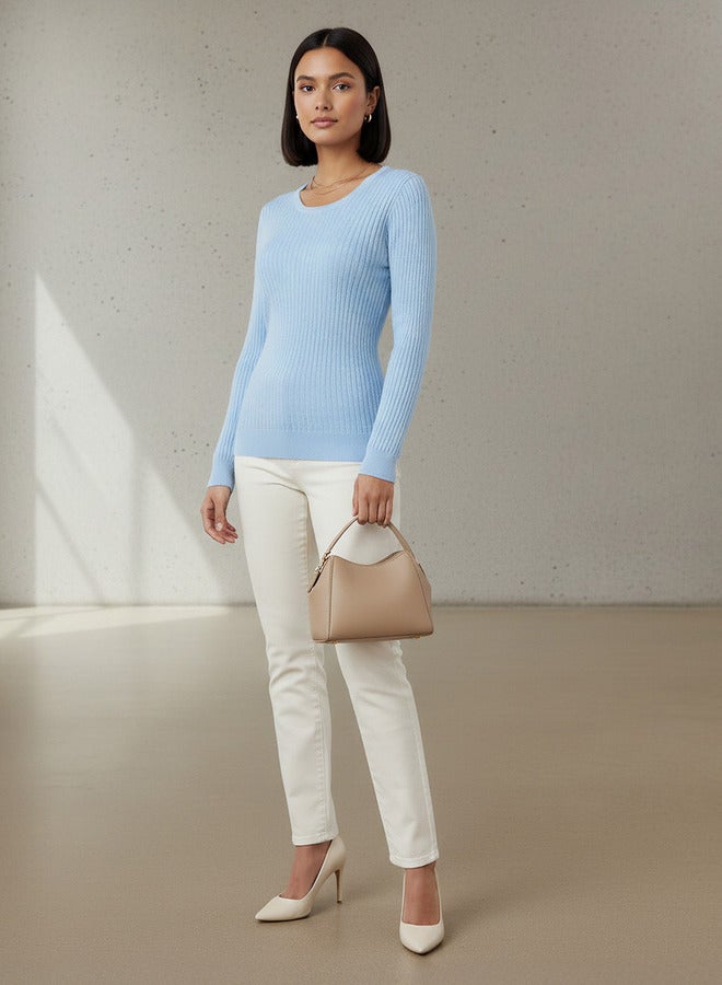 2Xtremz Slim Fit Textured Round Neck Tricot Sweater - Image 2