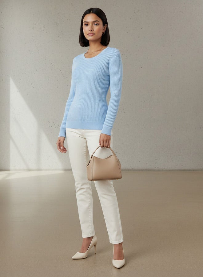2Xtremz Slim Fit Textured Round Neck Tricot Sweater - Image 2