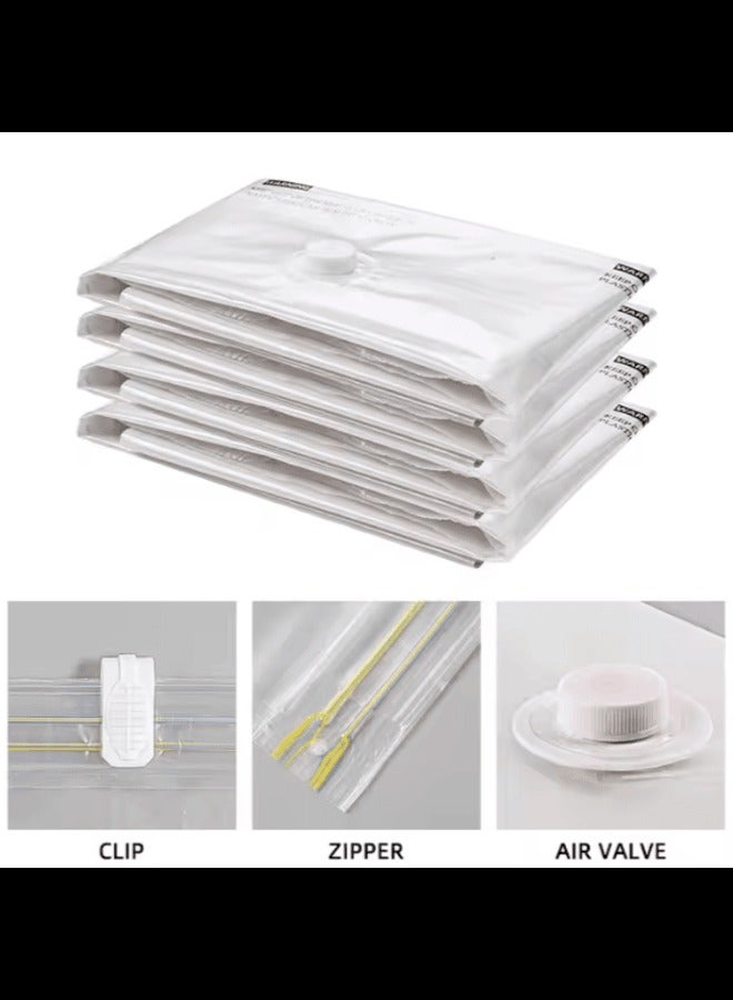 H.F.J 12-Pack Vacuum Storage Bags with Hand Pump - Space Saver Compression Bags for Clothes, Blankets, Comforters - Variety Pack (3 Jumbo, 3 Large, 3 Medium, 3 Small) - Image 2
