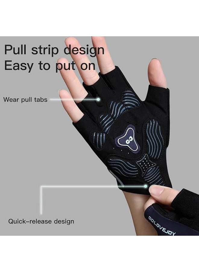 Generic Gym Gloves for Men & Women, Breathable Workout Gloves with Silicone Non-Slip, Padded Palm, Enhanced Grip, and Adjustable Wrist Strap for Weightlifting, Cycling, and Sport Training, Grey  - Image 2