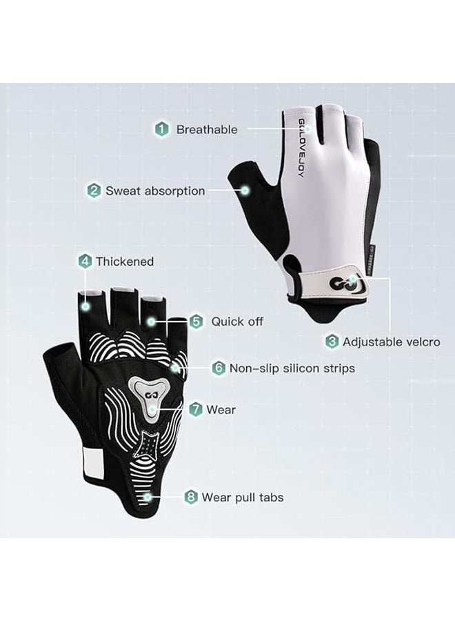 Generic Gym Gloves for Men & Women, Breathable Workout Gloves with Silicone Non-Slip, Padded Palm, Enhanced Grip, and Adjustable Wrist Strap for Weightlifting, Cycling, and Sport Training, Grey  - Image 3