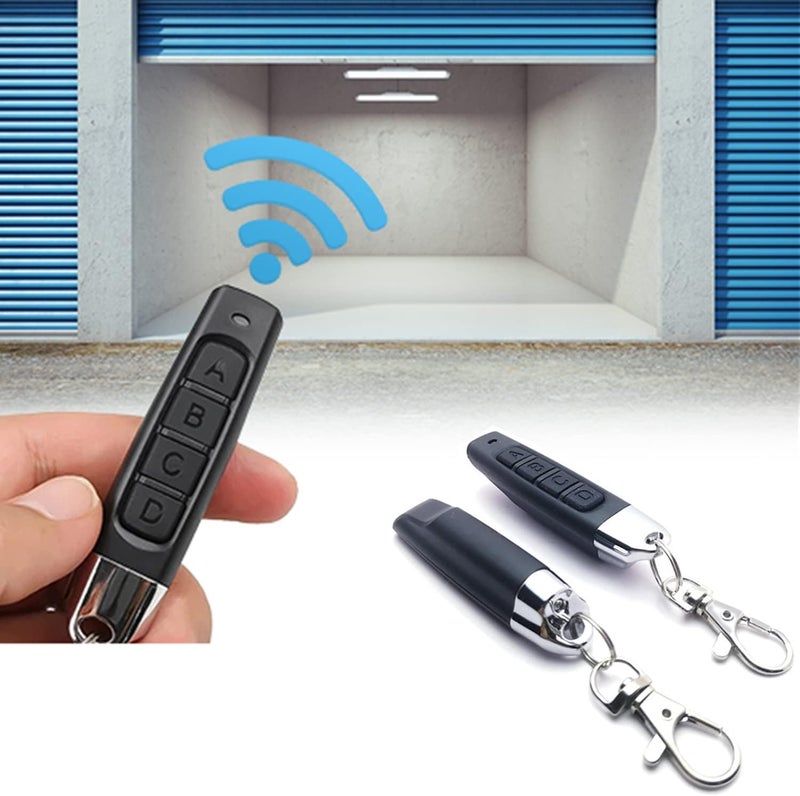2PCS 4-in-1 Car Remote Control Duplicator,2023 UPGRADE Universal Car Garage Door Remote Control Key Duplicator,Copy Fixed Code,Rolling Code Remote Control & Clone Code Car Key Transmitter (Black-2PCS) - Image 1