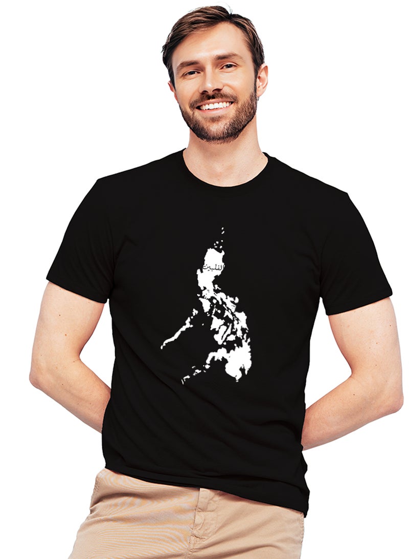 Fashion World Cotton T-shirt Printed with High-quality Philippines map - Image 1