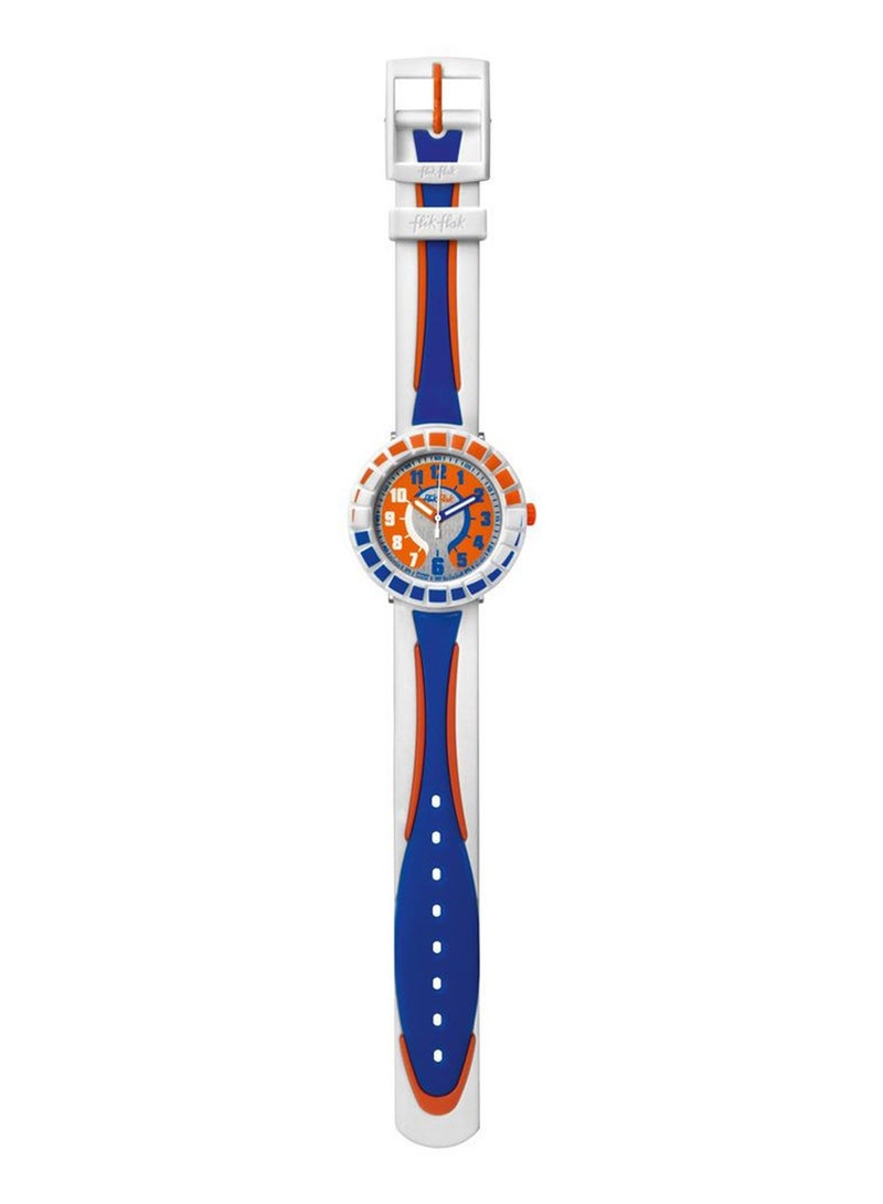 Swatch Boys All Around Blue & Orange Quartz Movement Water Resistant Wrist Watch - 25 Mm - Image 2