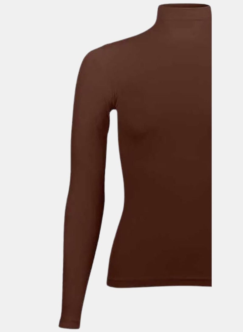 Silvy Lycra Celina High Long Sleeves High Neck Top - Image 3