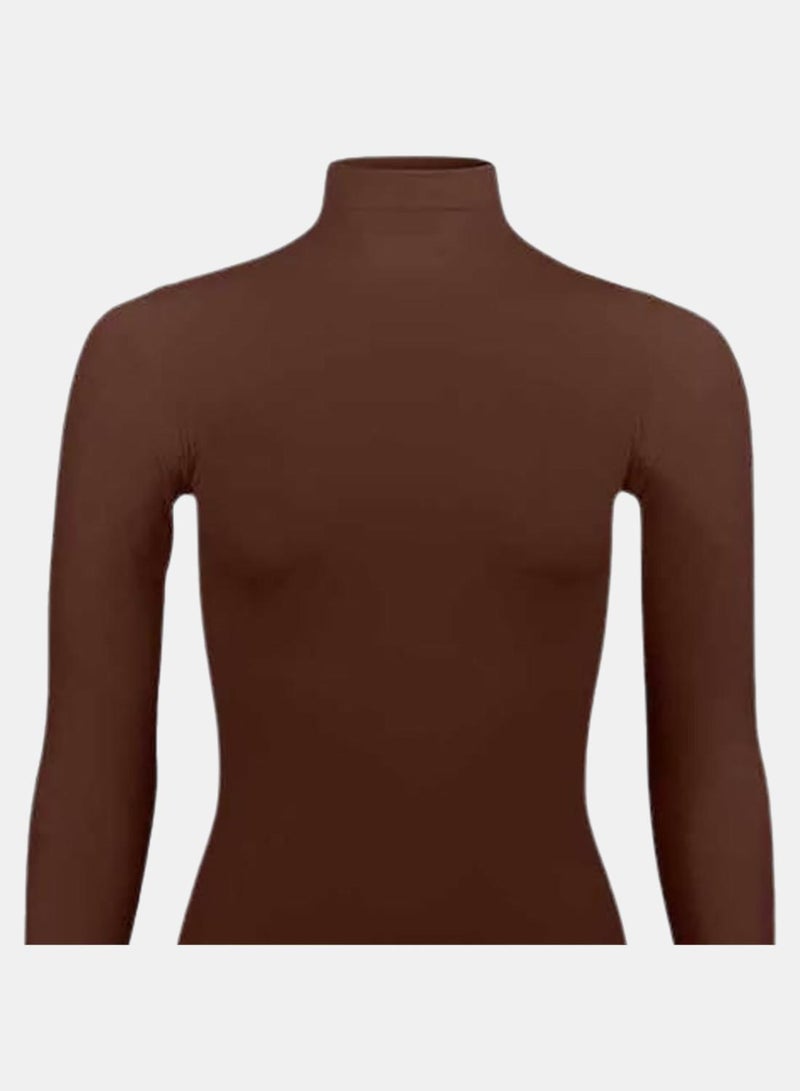 Silvy Lycra Celina High Long Sleeves High Neck Top - Image 2