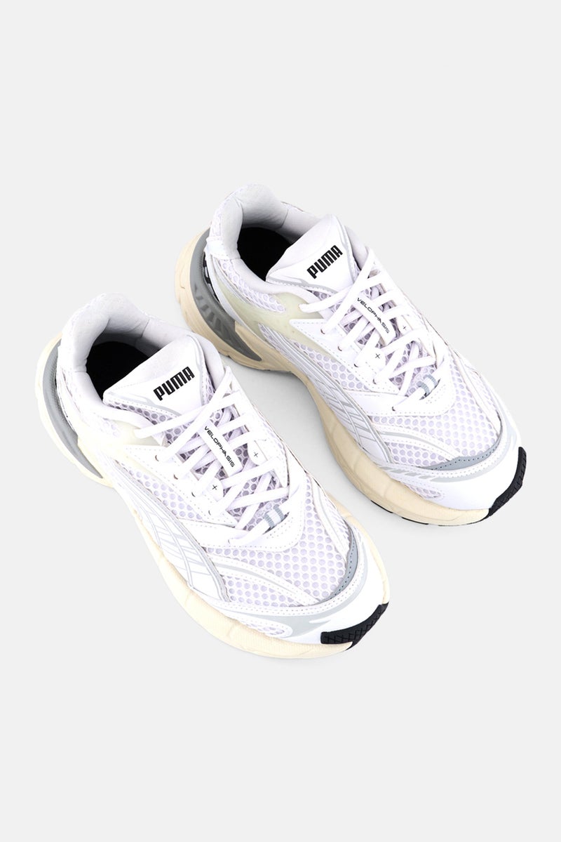 PUMA Puma x Select Kids Boy Velophasis Lace Up Running Shoes, White - Image 4