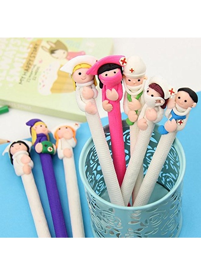 10-Piece Doctor And Nurse Polymer Caly Ball Point Pen Set Multicolour - Image 2
