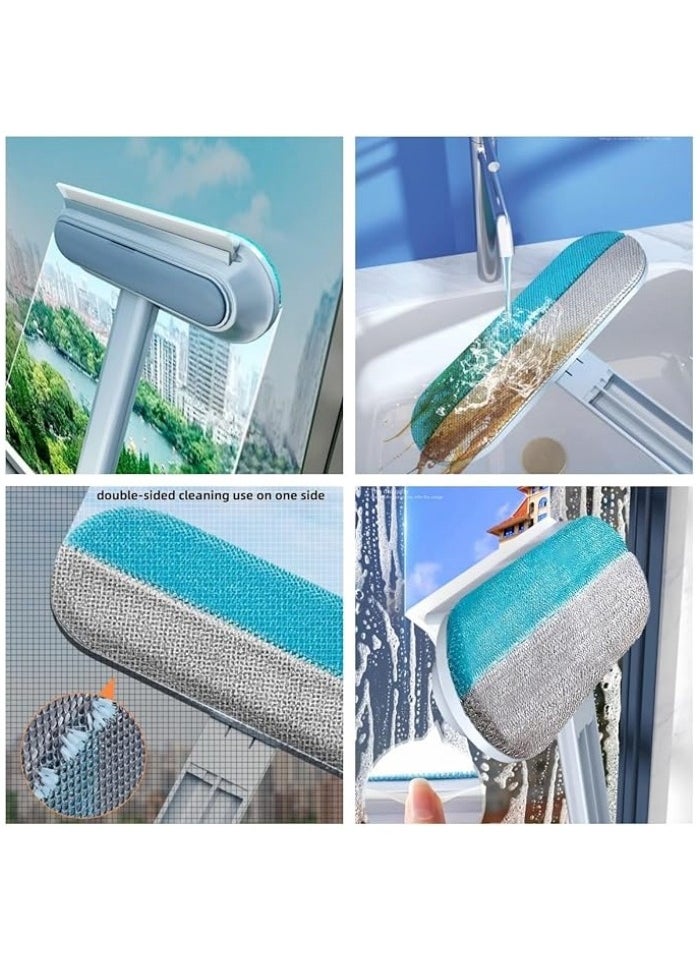 Generic - Mesh Screen Cleaner 4 in1, Wet and Dry Dual-Use Window Screen Cleaning Brush, Multi Window Cleaner Tools Window Glass Net Cleaner Squeegee, Groove Brush, Pet Hair Cleaner - Image 1