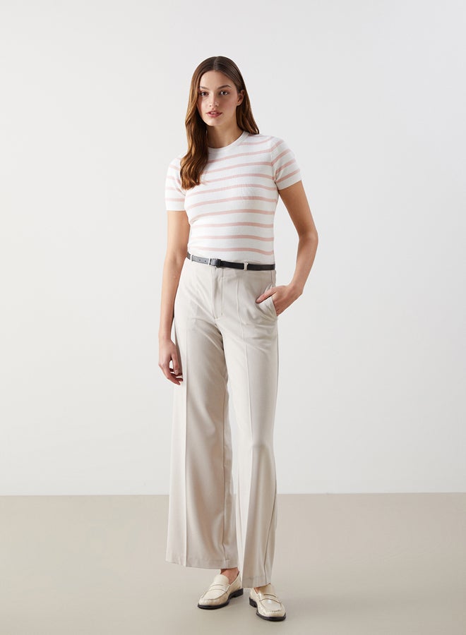 LC WAIKIKI Crew Neck Striped Women's Knitwear Sweater  - Image 2