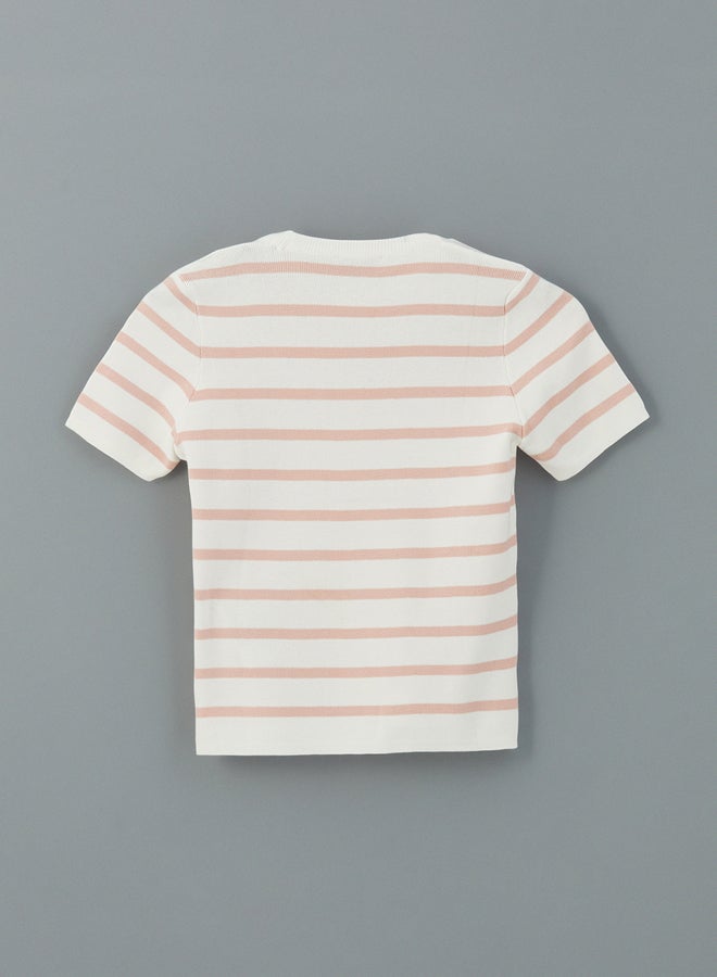 LC WAIKIKI Crew Neck Striped Women's Knitwear Sweater  - Image 4