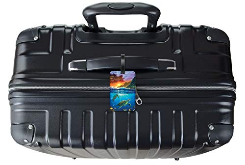 Art Plates Sea Turtles - Luggage ID Tags - Suitcase Identification Cards - Set of 2 - Image 3