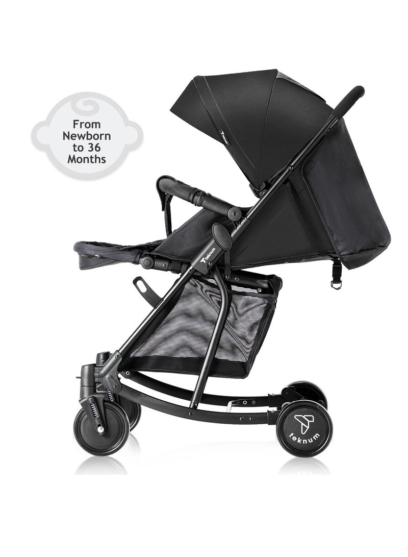 TEKNUM Teknum Stroller With Rocker with Pink Fashion Diaper tote Bag- Black  - Image 3