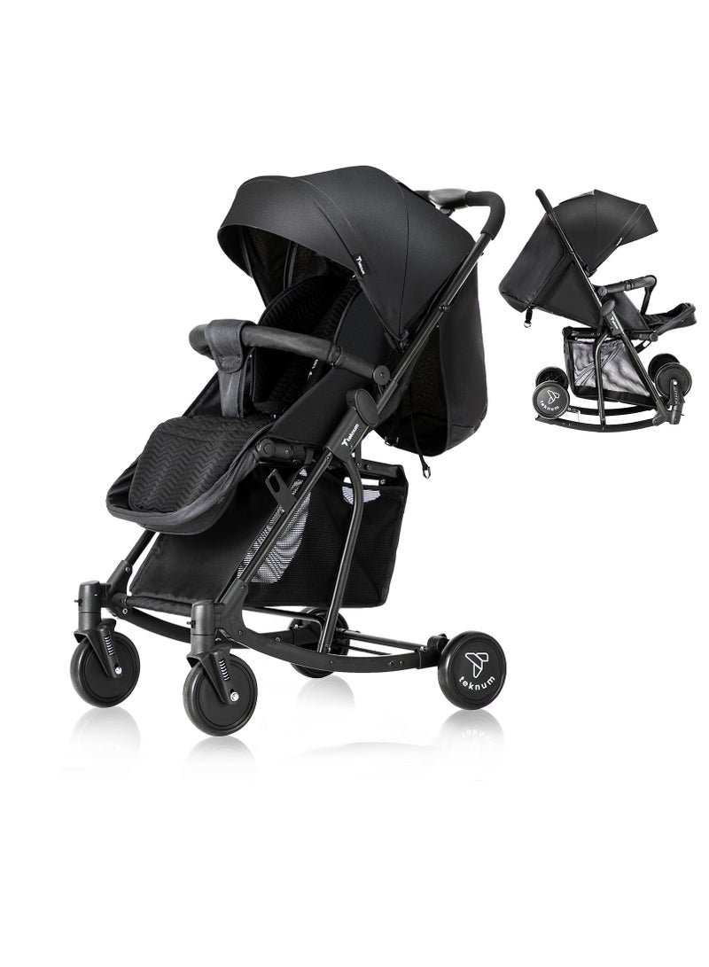TEKNUM Teknum Stroller With Rocker with Pink Fashion Diaper tote Bag- Black  - Image 2