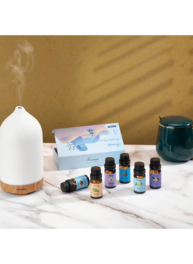 Gooamp Essential Oils Set-Top 6 Organic Blends for Diffusers, Candle Making, Aromatherapy, Humidifiers, Gifts - Vanilla,Neroli,Chamomile, Sandalwood, Ylang,Cedarwood(6X0.33 fl oz) - Image 2