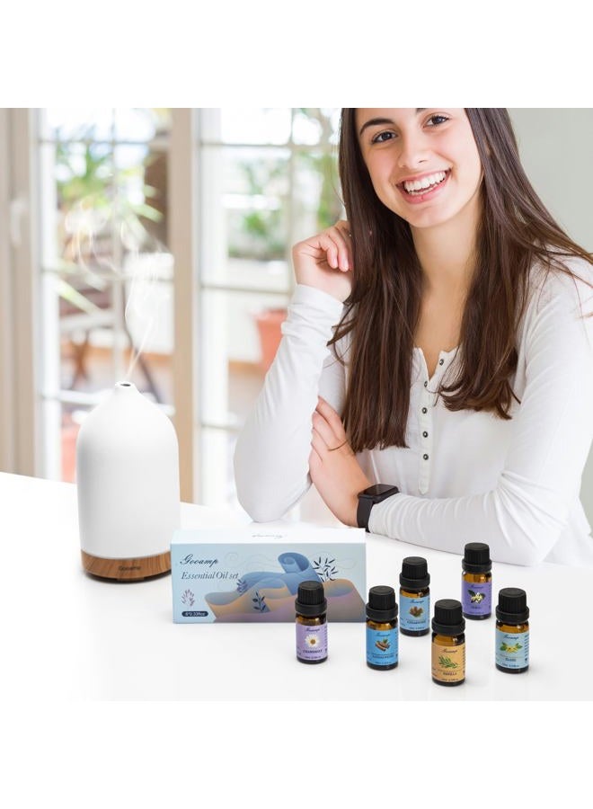 Gooamp Essential Oils Set-Top 6 Organic Blends for Diffusers, Candle Making, Aromatherapy, Humidifiers, Gifts - Vanilla,Neroli,Chamomile, Sandalwood, Ylang,Cedarwood(6X0.33 fl oz) - Image 3