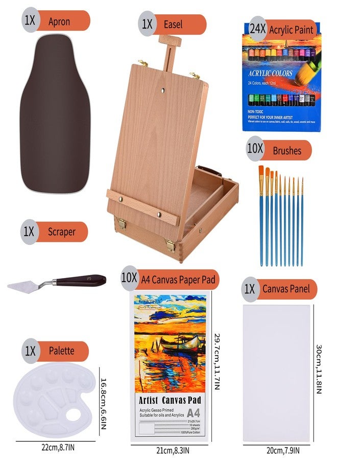 Goldge Art Supplies with Wooden Easel Box - Image 2
