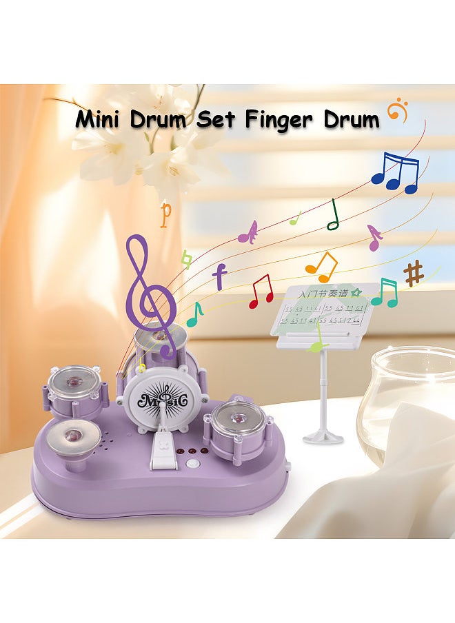 Generic - Mini Drum Set Finger Drum Touch Drum Percussion Instrument Handicraft Desk Instrument Game Musical Gift Enhance Hand Dexterity Multiple Modes Portable Mini Finger Drum Set - Image 1