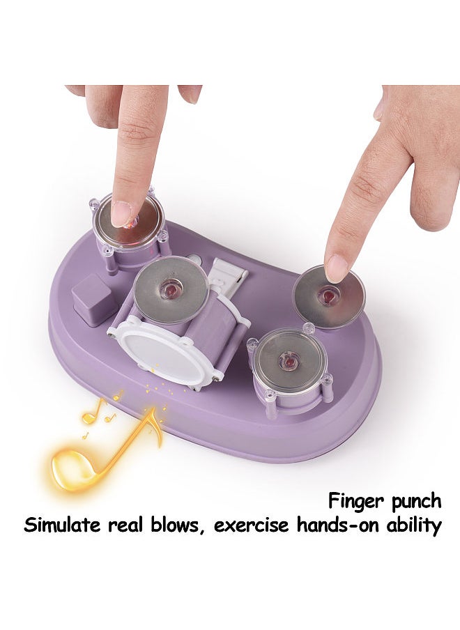 Generic - Mini Drum Set Finger Drum Touch Drum Percussion Instrument Handicraft Desk Instrument Game Musical Gift Enhance Hand Dexterity Multiple Modes Portable Mini Finger Drum Set - Image 1
