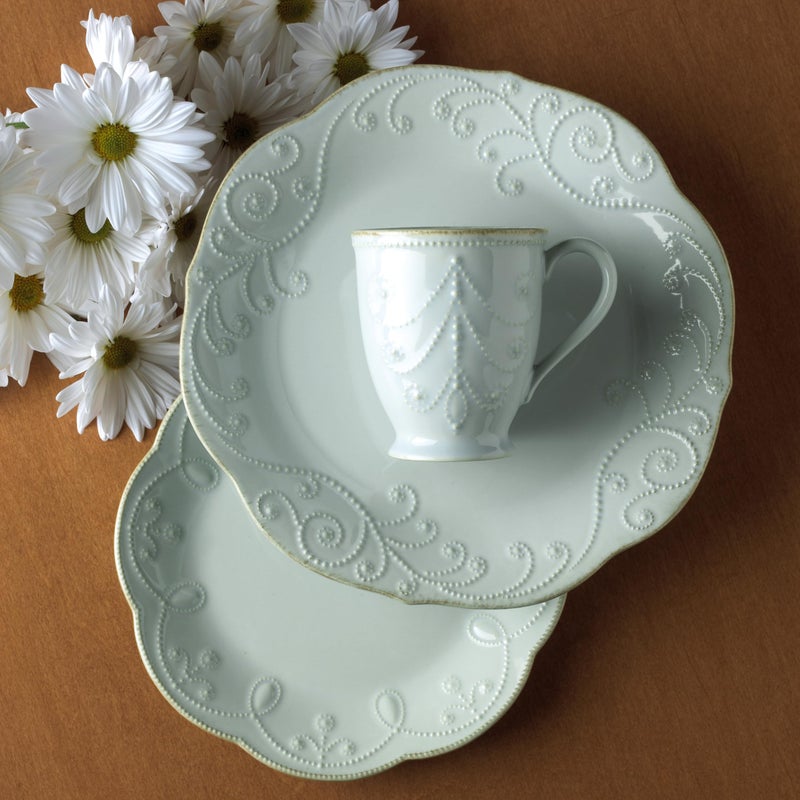 LENOX طقم إعداد طاولة من لينكس فرنسي بيرل 4 قطع، أزرق جليدي، 12 أونصة - Image 3