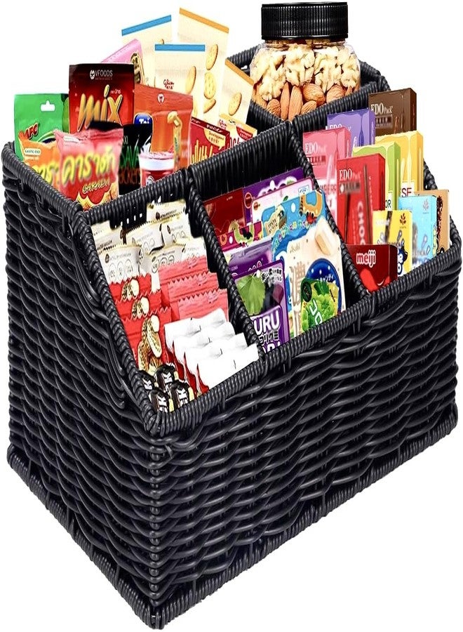 Duimbok Snack Organizer with 5-Compartment Rack Snack Bar Station for Pantry Counter, Snack Storage Shelf with Removable Bins and Labels, Pantry Organizers and Storage for Kitchen or Office - Image 1