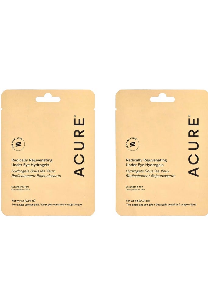 ACURE, Radically Rejuvenating, Under Eye Hydrogels (Pack of 2), 2 Single Use Eye Gels, 0.14 oz (4 g)