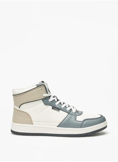 Kappa Men's Panelled High Top Lace-Up Sneakers  - Image 3