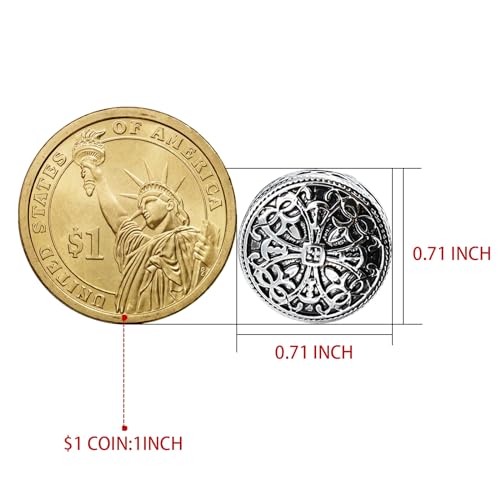 HAWSON Vintage Cufflinks for Men Shirt Retro Flower Pattern - Best Wedding Business Gifts for Men with Box - Image 5