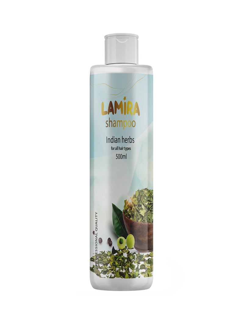 LAMIRA Lamira Herbal Shampoo with Indian Herbs 500ml – Sulfate & Paraben Free  - Image 1
