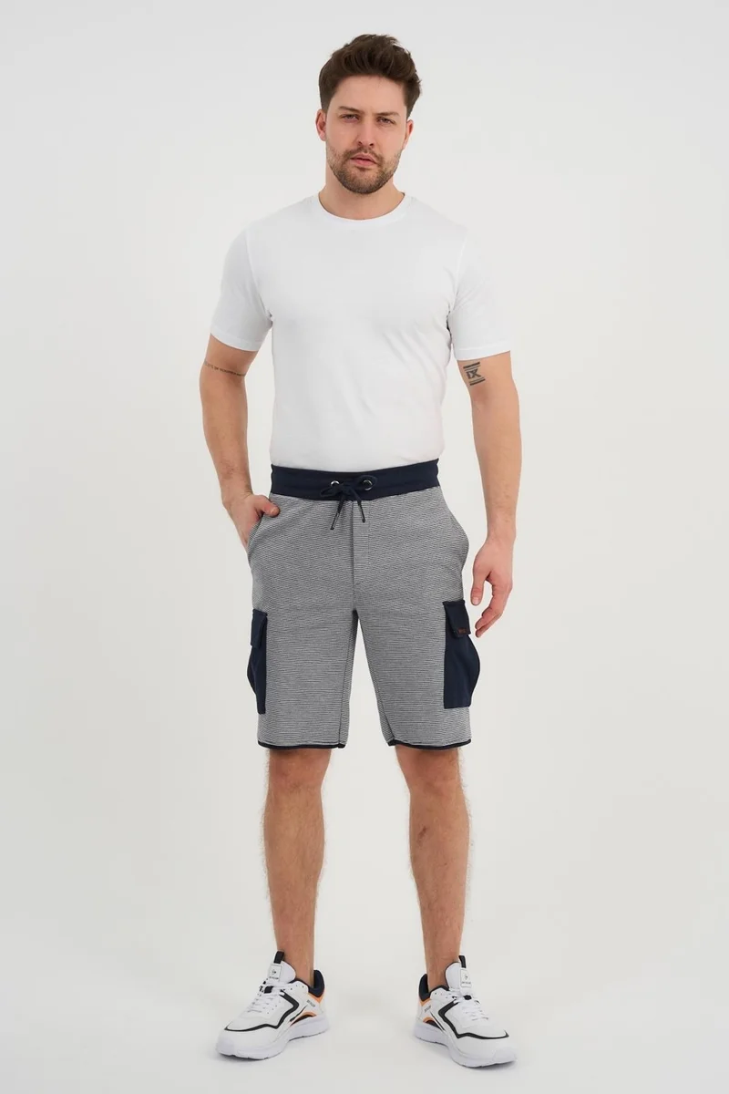 Alexander Gardi Alexandergardı Striped Cargo Pocket Bermuda Shorts (UNIX-65010)