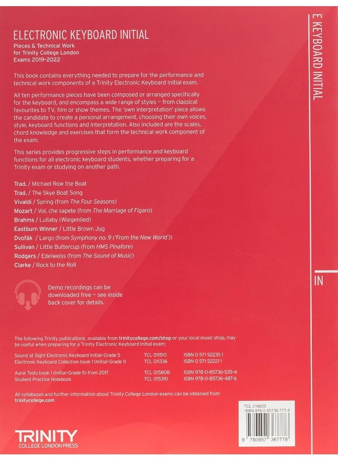 Trinity College London Electronic Keyboard Exam Pieces & Technical Work 2019–2022: Initial Grade - Image 2