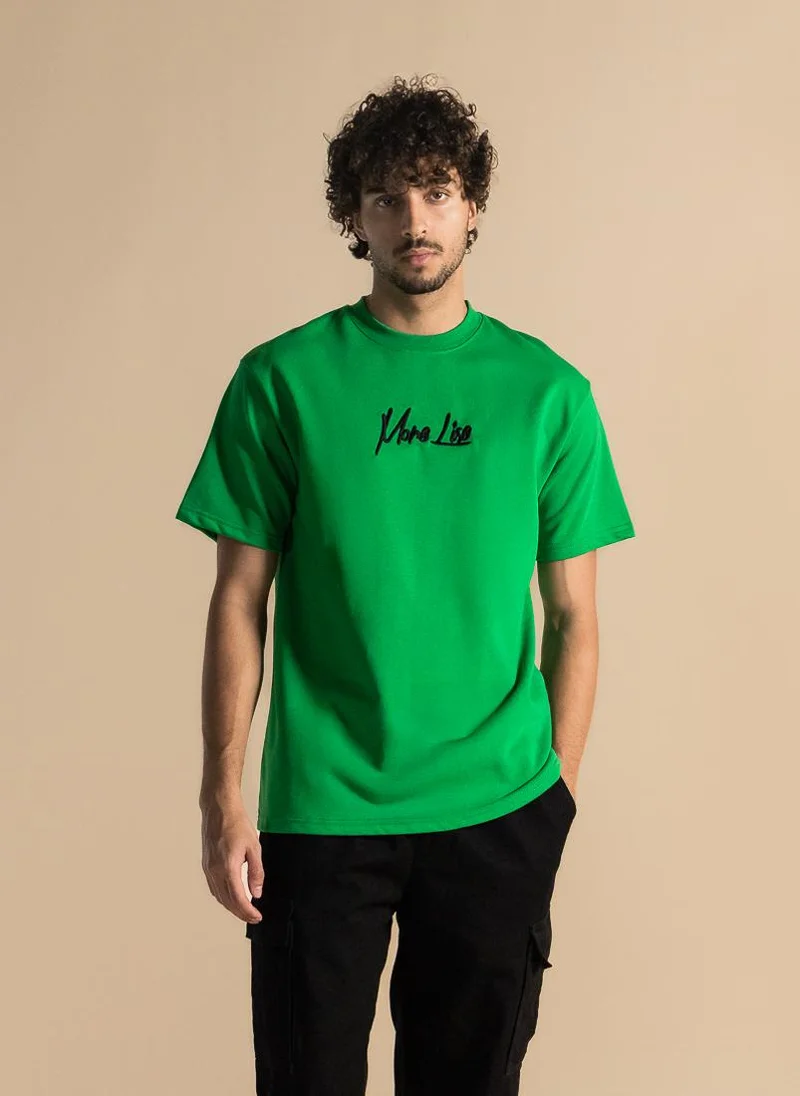 SHAPES DETAIL EMBROIDERED PATCHWORK T-SHIRT