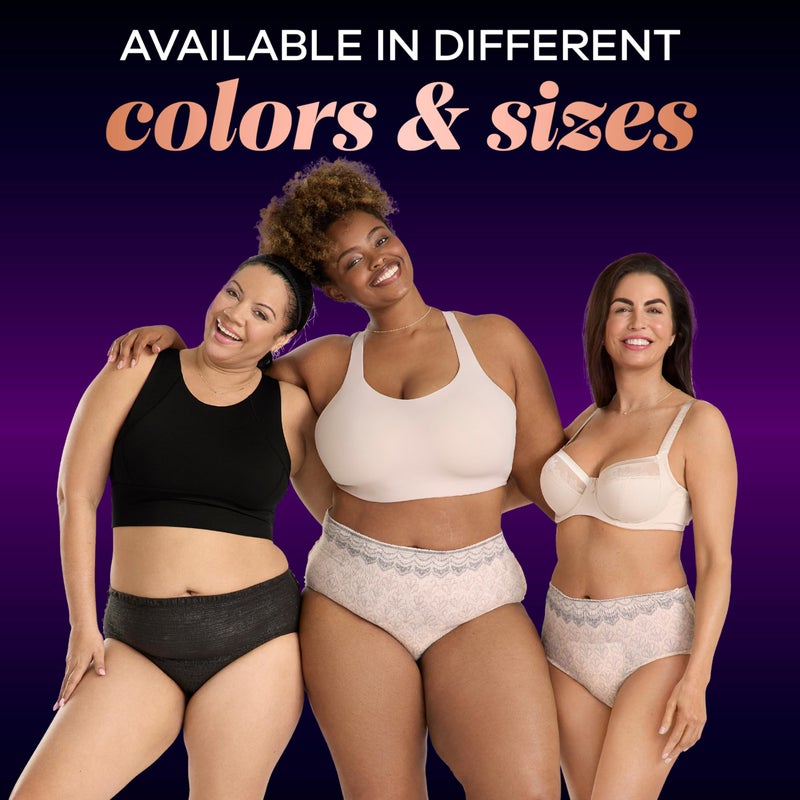 Always Discreet Boutique Incontinence and Postpartum Underwear for Women, Maximum Protection, Small/Medium, Black, 12 Count - Image 5