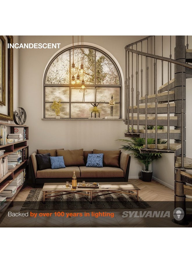 LEDVANCE SYLVANIA Incandescent G25 Décor Globe Light Bulb, 40W, Dimmable, E26 Medium Base, Clear, 2850K, Warm White - 6 Pack (14191)  - Image 5