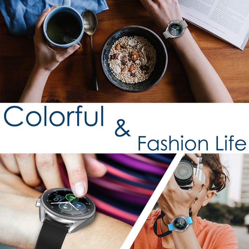 Simpeak 11-Pack 22mm Width Quick Release Watch Band Straps, Women Men Soft Silicone Bands Bracelet Sports Strap Compatible with Samsung Galaxy Watch 3 45mm/Galaxy Watch 46mm/Gear S3 Frontier Classic - Image 2