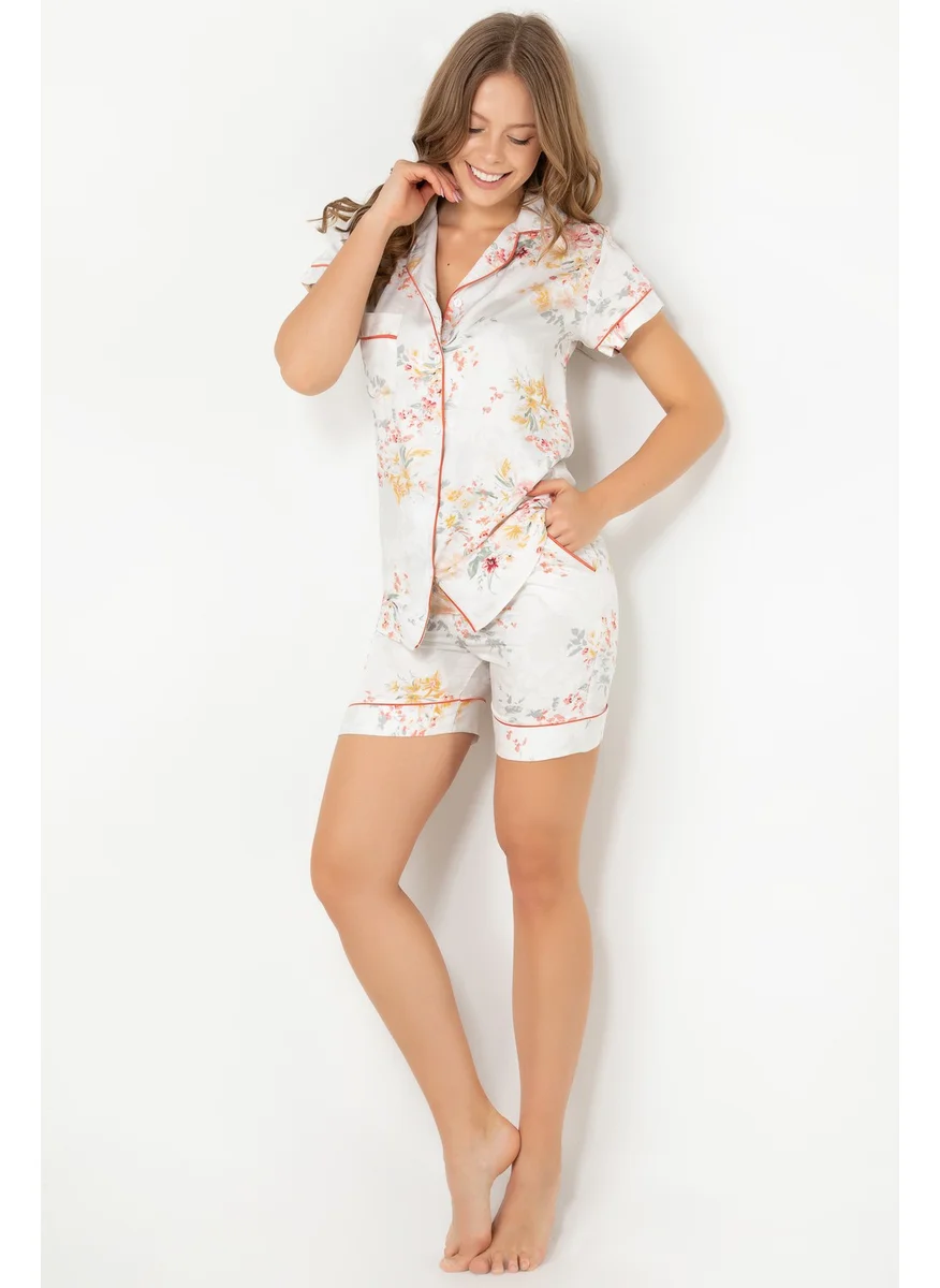 دو رى مى Blossom Short Sleeve Shorts Pajamas Set