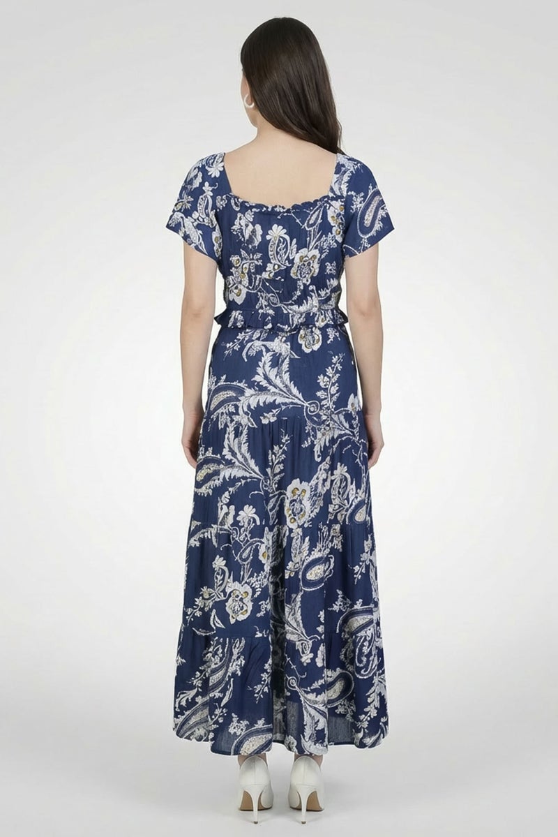 Willow & Whistle Women Allover Print Midi Dress, Multicolor - Image 4