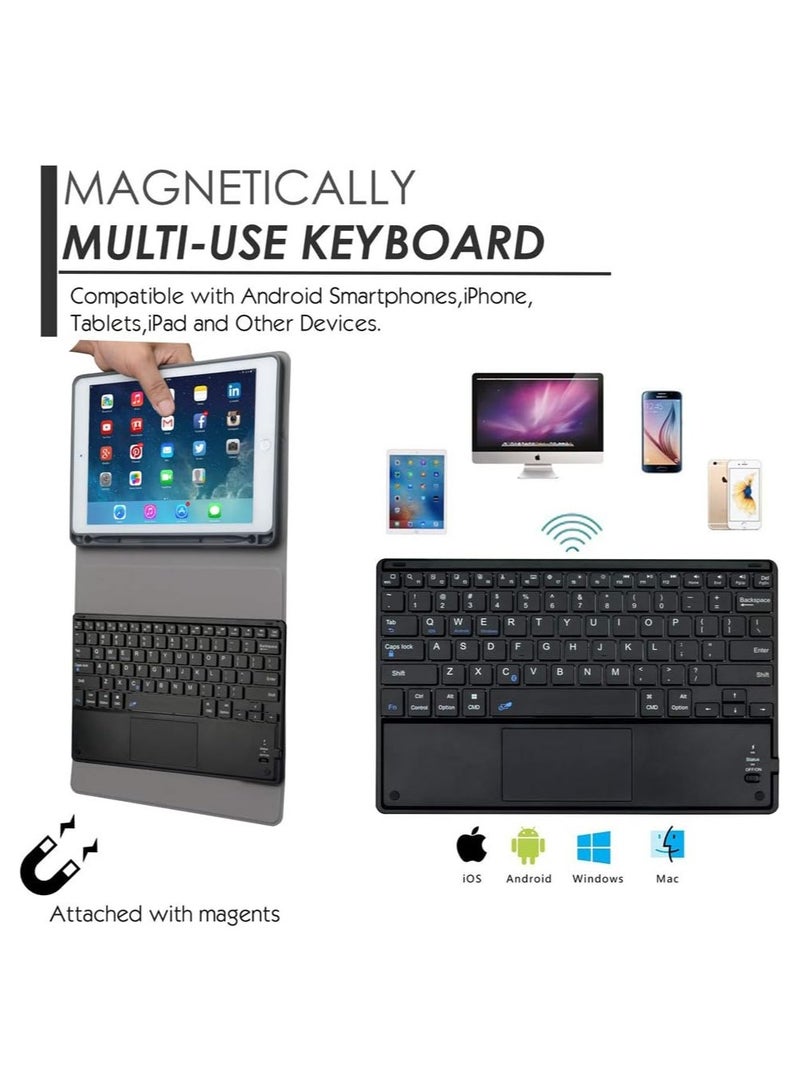 ELTERAZONE iPad Keyboard Case for iPad Apple iPad Pro 11 2018/2020/2021 iPad Cover with Keyboard Built-in Touchpad & Pencil Holder (for iPad 11", Black) - Image 2