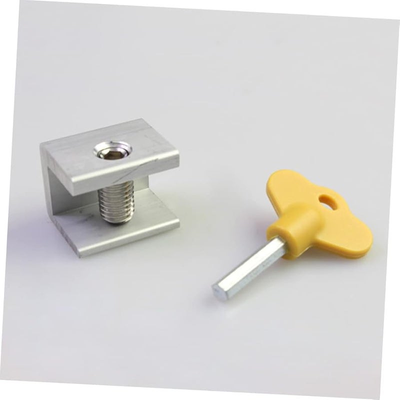 Jojofuny 10Pcs Aluminum Alloy Adjustable Window Security Locks with Key for Sliding Doors Easy Installation - Image 3