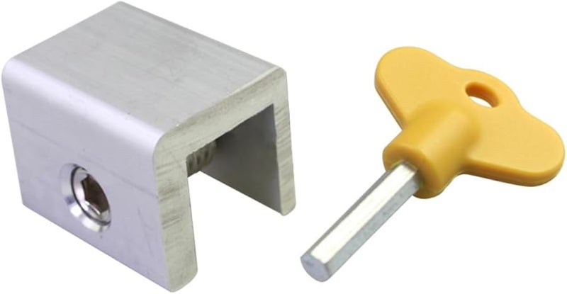 Jojofuny 10Pcs Aluminum Alloy Adjustable Window Security Locks with Key for Sliding Doors Easy Installation - Image 2