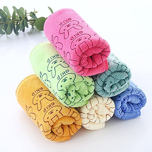 MOM CARE Cotton Microfibre Face Towels For Babies Extra Soft/Quick Dry/Strong Water Absorbent/Napkins Towel For Kids, Boys & Girls, Pack of 3, Multi Color, 400 TC - Image 1
