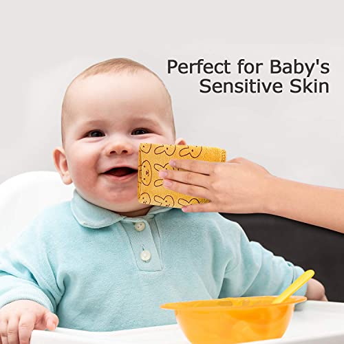 MOM CARE Cotton Microfibre Face Towels For Babies Extra Soft/Quick Dry/Strong Water Absorbent/Napkins Towel For Kids, Boys & Girls, Pack of 3, Multi Color, 400 TC - Image 5