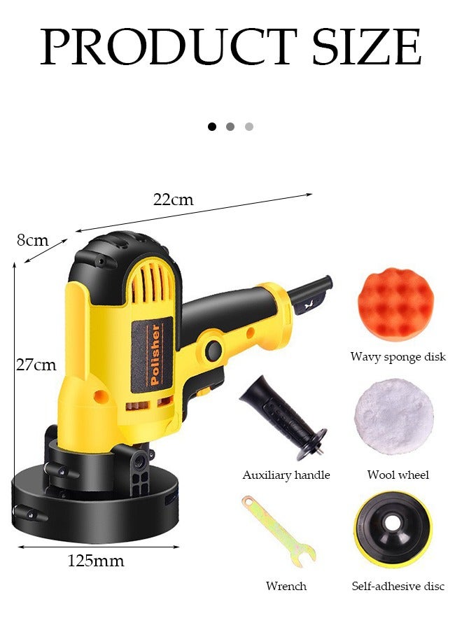 Loquat Buffer Polisher, Car Polisher 220V 700W 5 Variable Speed Polisher Kit with 60-3700rpm/min Detachable Handle Rotary Car Buffer Polisher Waxer, for Boat,Car Polishing and Waxing - Image 2