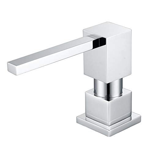 Ultimate Unicorn Sink Soap Dispenser for Kitchen Sink (Chrome), All Brass Built-in and Refill from Top Design,Metal Hand Soap & Dish Soap Copper Pump - Image 1